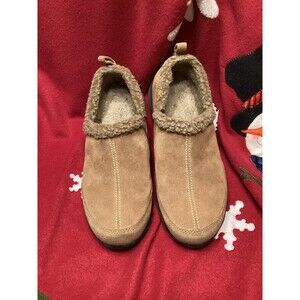 Lands End Slip On Fleece Lined Mules Slippers #247709 Size Womens Size 10B